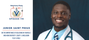 VIN Foundation | Supporting veterinarians to cultivate a healthy animal community | free resources veterinary students veterinarians | Blog | Veterinary Pulse Podcast | Junior Saint Preux on believing in yourself, and diversity, equity, and inclusion