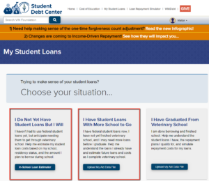 VIN Foundation My Student Loans and In-School Loan Estimator