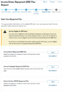 Electroinc IDR plan request